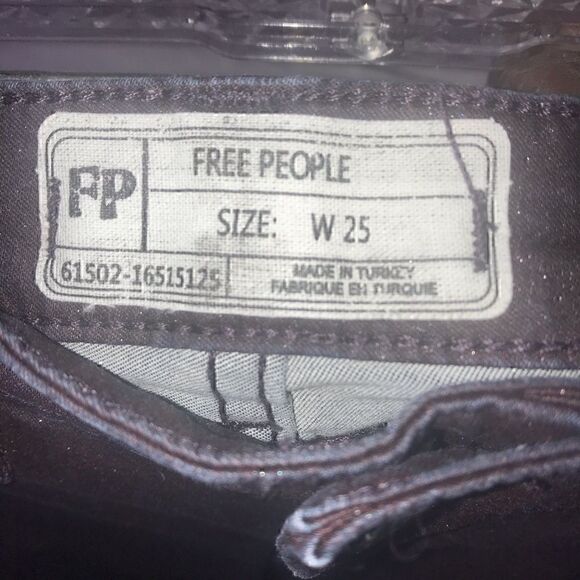 Free People Purple Glitter Skinny Jeans-Size 25 - Picture 7 of 10